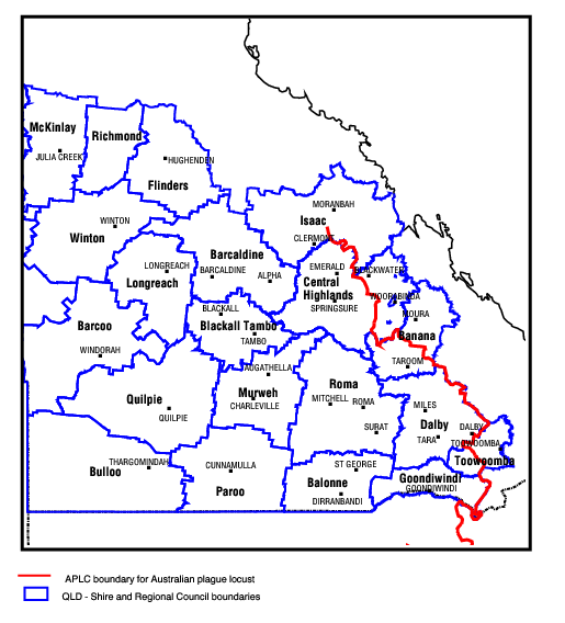 APLC boundary of operations in Qld