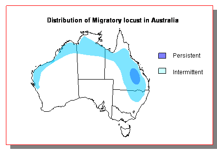 map of migratory locust distribution