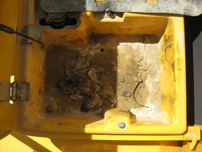 Volvo dump truck battery box