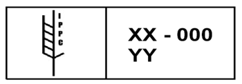 Example of ISPM15 certification mark