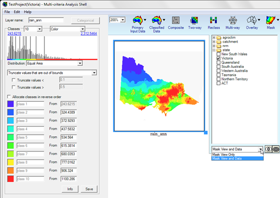 Image shows mask view and data restricted to Victoria