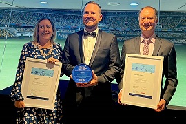 Qld Regional Drought Resilience Planning project team members at the Qld AIPM awards in Brisbane