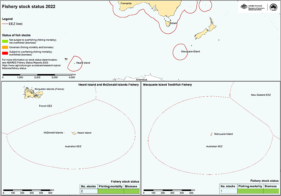 Fishery stock status 2022 of the Heard Island and McDonald Island Fishery and the Macquarie Island Toothfish Fishery