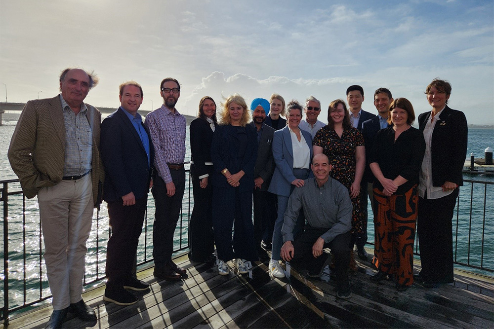 Image of the Chief Veterinary Officers of the Quads Alliance with their team members who travelled to New Zealand