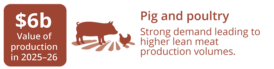 Pigs, poultry and eggs infographic