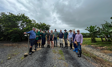 Employees from Shayne and Blaise Cini – Karden (Qld) Pty Ltd standing on a road