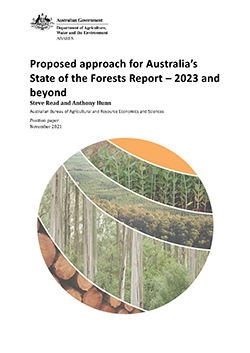 Cover of Proposed approach for Australia’s State of the Forests Report – 2023 and beyond