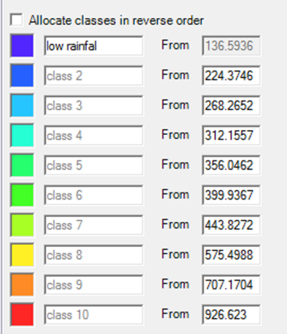 Image shows interface panel for renaming classes