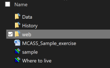 Web folder containing exported projects ready for view in web browser. This is saved alongside project data.